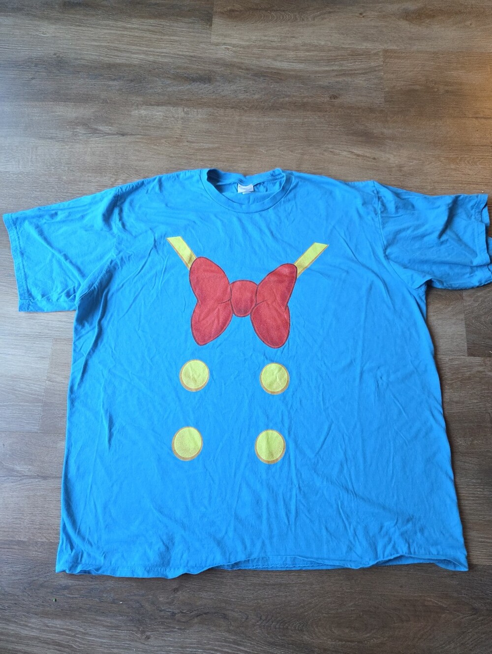Disney Donald Duck Blue Bow tie & Buttons Mens Shirt size 3XL Disney Parks
